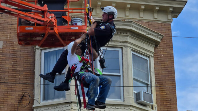 allentown pa electric shock incident power outage man strikes powerlines in boom lift wetherhold photography