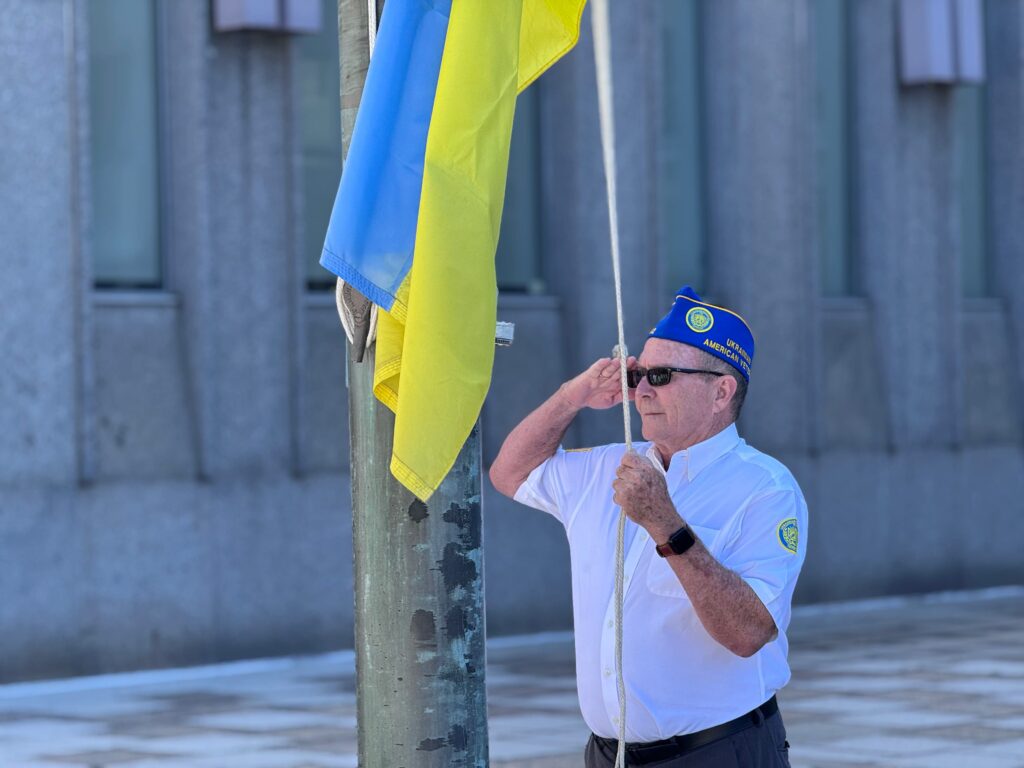 ukraine flag raising bethlehem pa 34th independence celebration