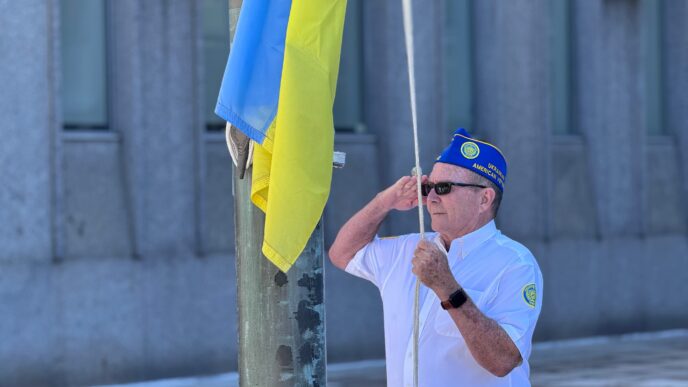 ukraine flag raising bethlehem pa 34th independence celebration