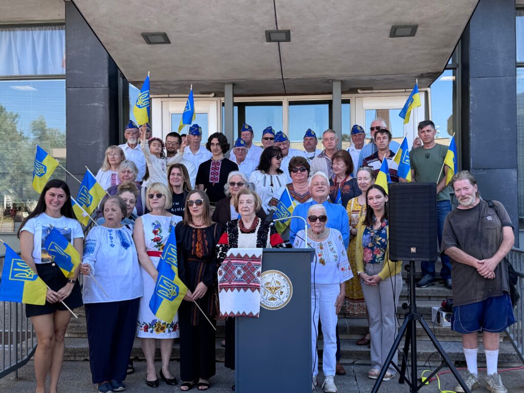 ukraine flag raising bethlehem pa 34th independence celebration