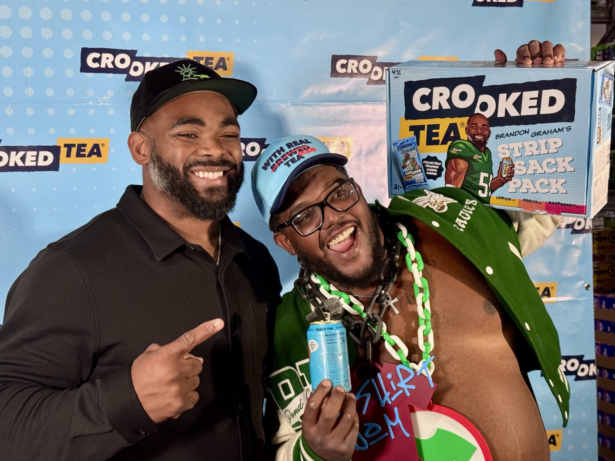 Eagles icon Brandon Graham promotes Crooked Tea at Bethlehem event