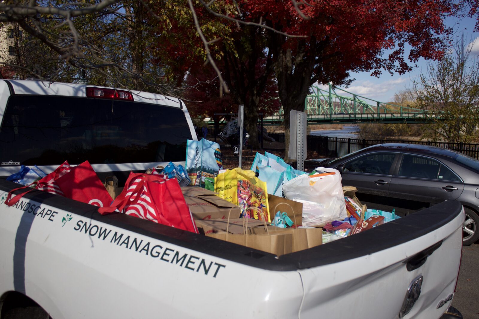 easton food drive snap donations truck councilman pintabone crystal rose