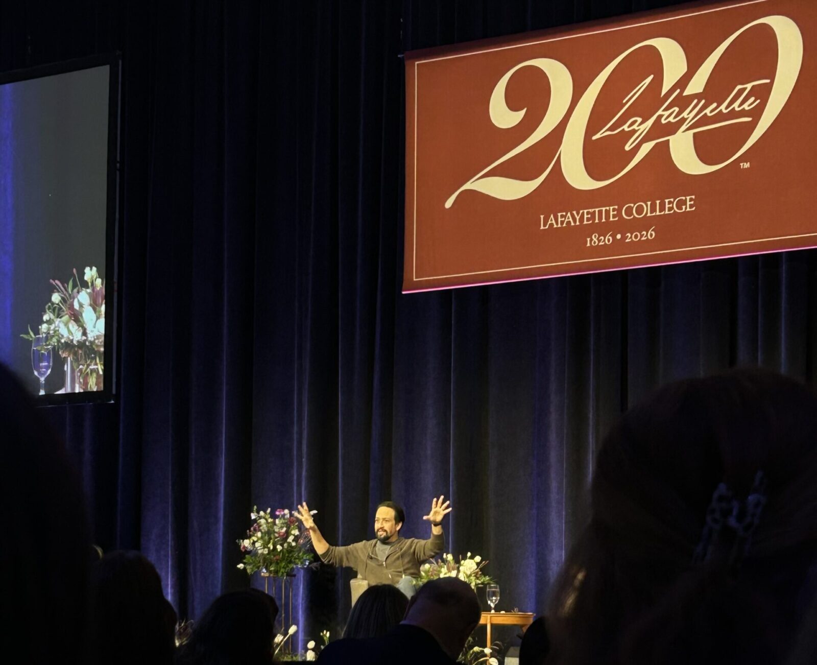 lin-manuel miranda easton pa lafayette talk